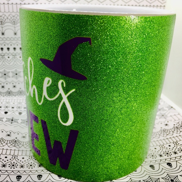 Halloween Witches Brew Green Glitter Mug 22 oz - Picture 5 of 9